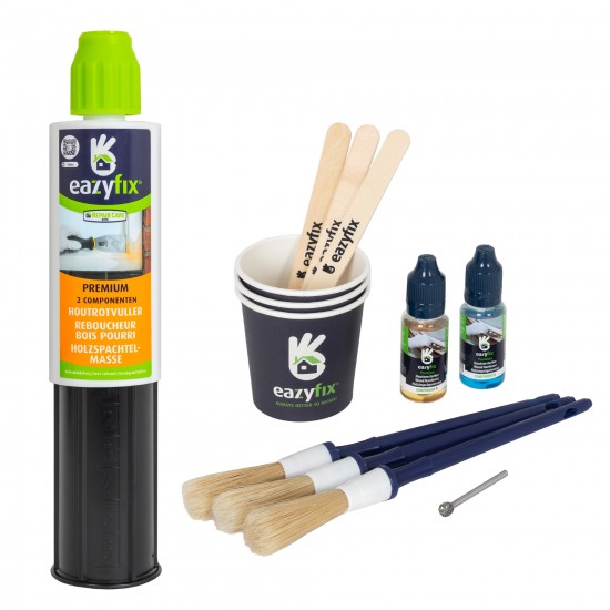 Eazyfix houtrot repareren standaardset met houtrotfrees