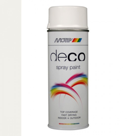 Motip Deco Spray Paint - Hoogglans RAL 9016
