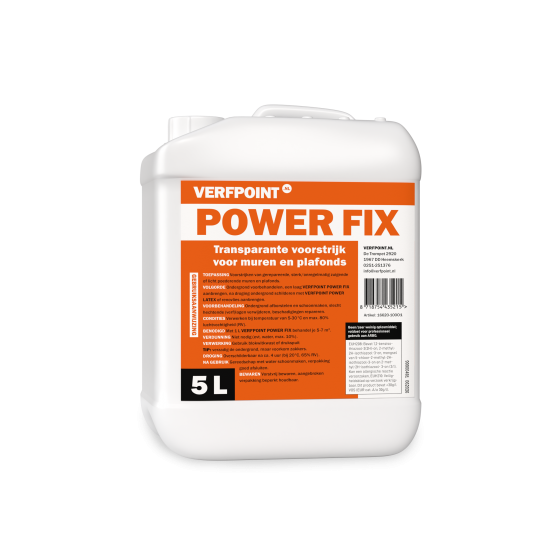 Verfpoint Power Fix is een zeer goede hechtgrond/voorstrijk voor binnen en buiten. Bestel snel bij Verfpoint.nl!