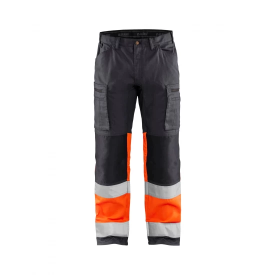 Blåkläder 1551 Werkbroek met stretch High Vis. Cordura versterkt, extreem slijtvast. 