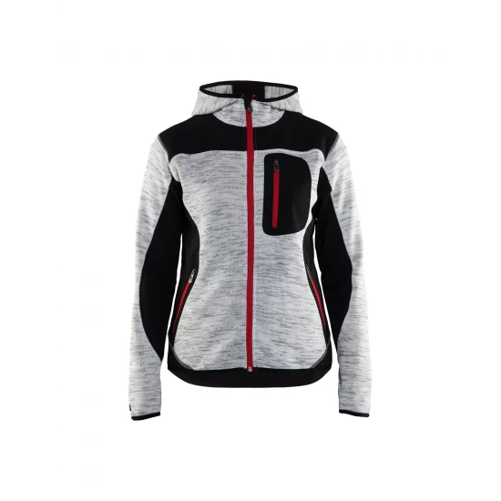 Blåkläder 4931 Dames gebreid vest met softshell materiaal en capuchon. Bestel direct online, en profiteer van hoge kortingen!