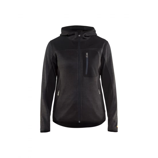 Blåkläder 4931 Dames gebreid vest met softshell materiaal en capuchon. Bestel direct online, en profiteer van hoge kortingen!