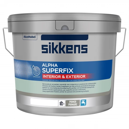 Sikkens Alpha Superfix watergedragen fixeermiddel geschikt voor binnen en buiten. Bestel snel bij Verfpoint.nl!