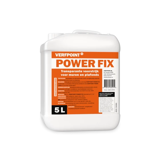 Verfpoint Power Fix is een zeer goede hechtgrond/voorstrijk voor binnen en buiten. Bestel snel bij Verfpoint.nl!